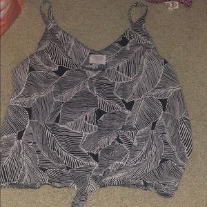 Black and white patterned tank